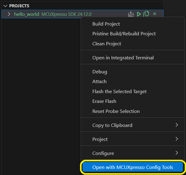 Open Project Configuration