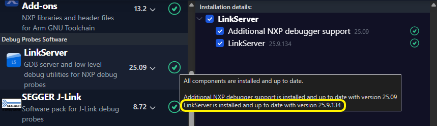 MCUXpresso Installer Component Updated