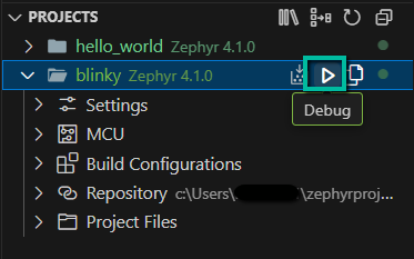Debug Blinky Example