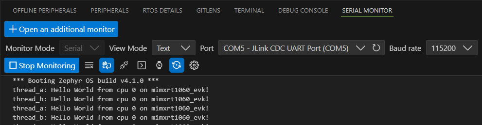 Serial Monitor Output