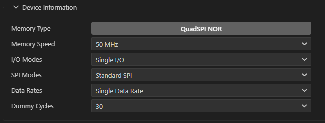 Memory Information Config
