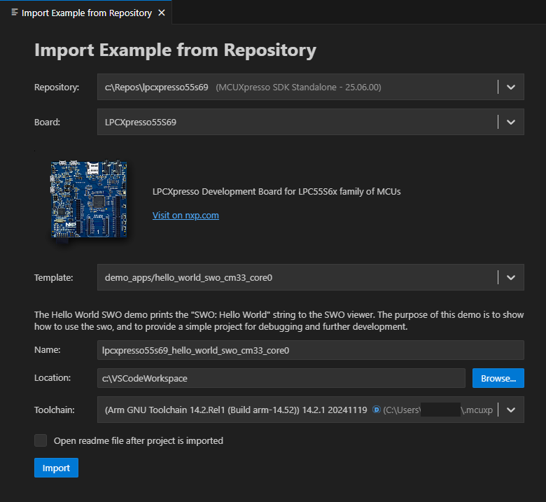 TrustZone Import Projects