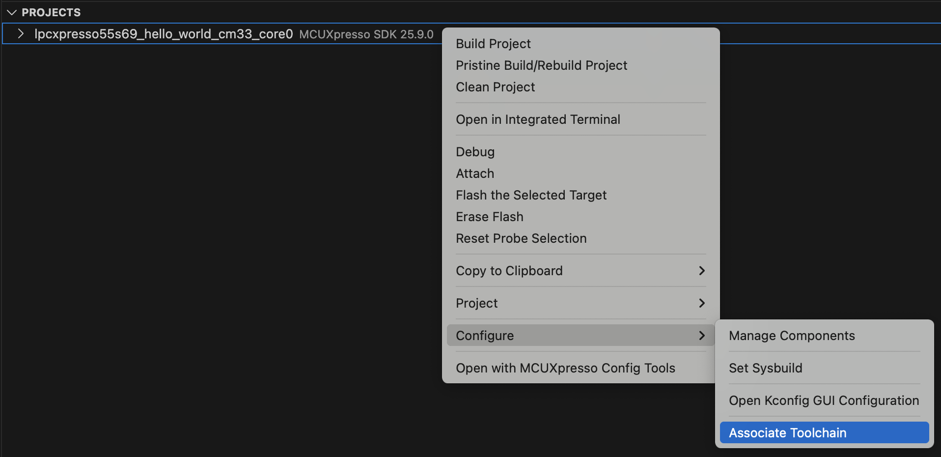 Associate toolchain