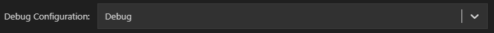 Debug Configuration Dropdown