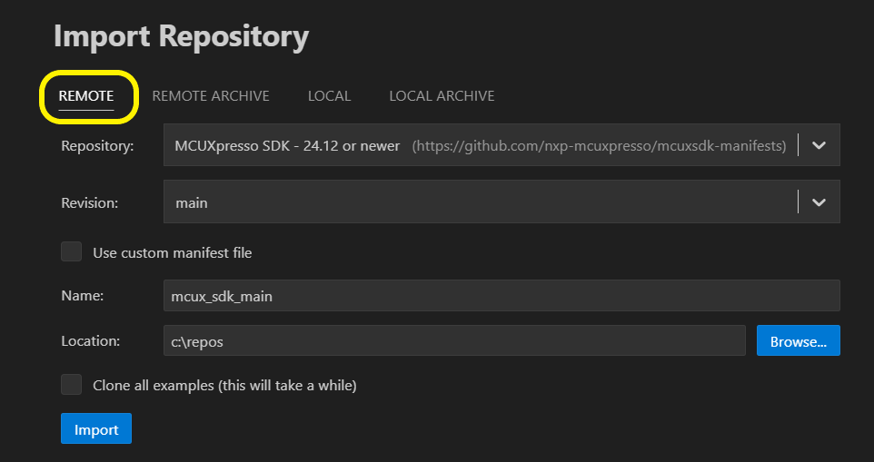 Install remote SDK