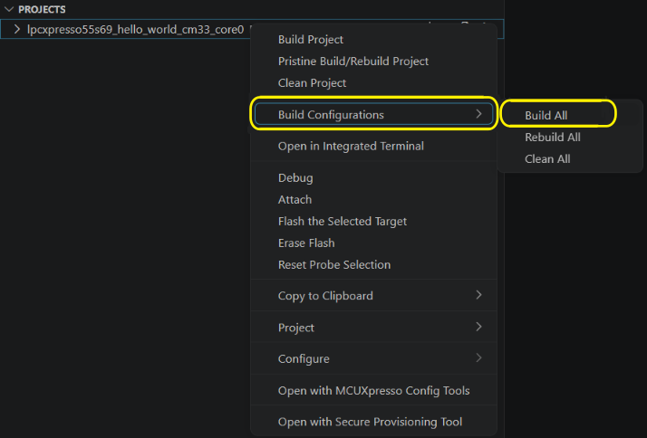 Build all option