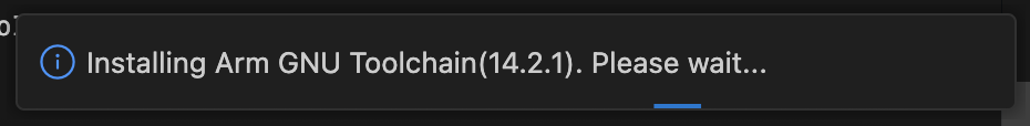 Toolchain install notification