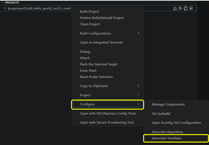 Associate toolchain