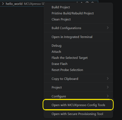 Open Project Configuration