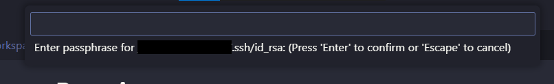 Passphrase passthrough input