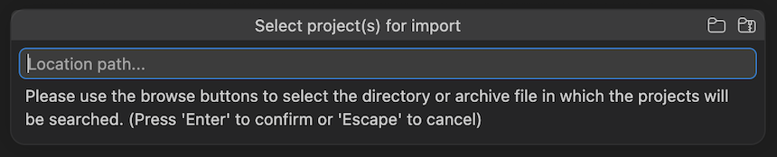 Import Multiple Projects location