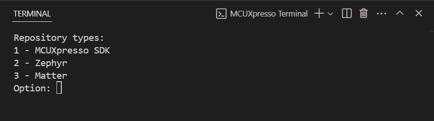 Terminal Menu