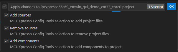 Apply Changes Quick-Pick