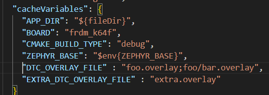 Overlay files using CMake variables