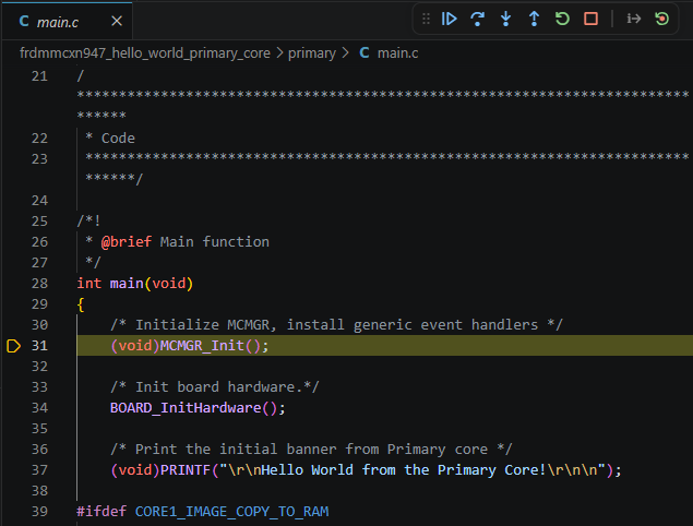 Multicore Debug Core0