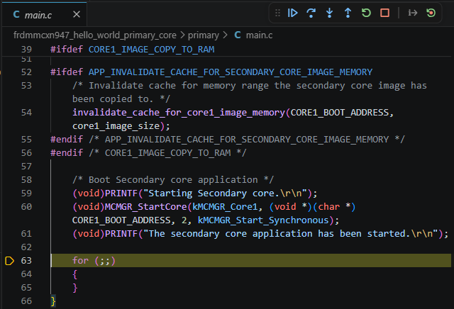 Multicore Debug Core1 Initialized