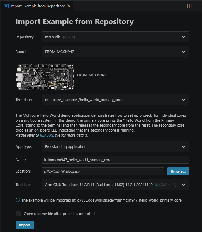 Multicore Import Projects