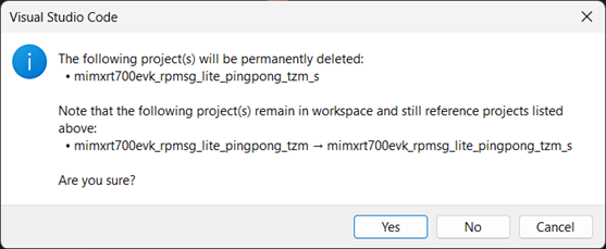 Projects still referenced