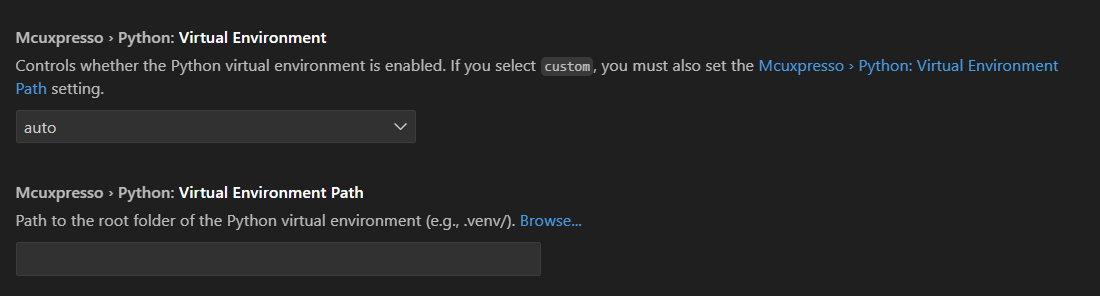 Python Workspace Settings