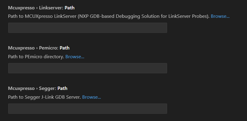 Debug Probes settings