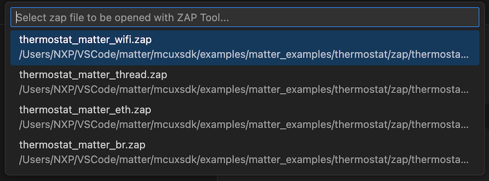 ZAP tool configure option
