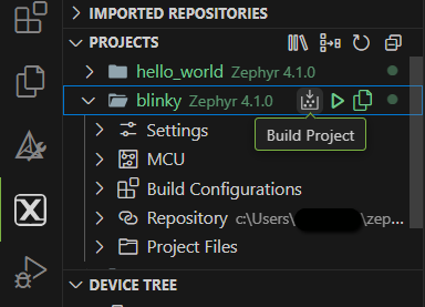 Build Blinky Example
