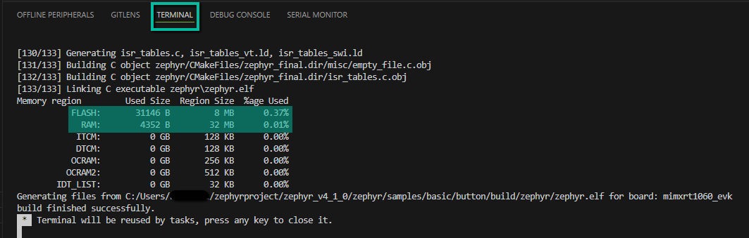 Button build completed