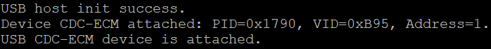 Host enumerates CDC-ECM device