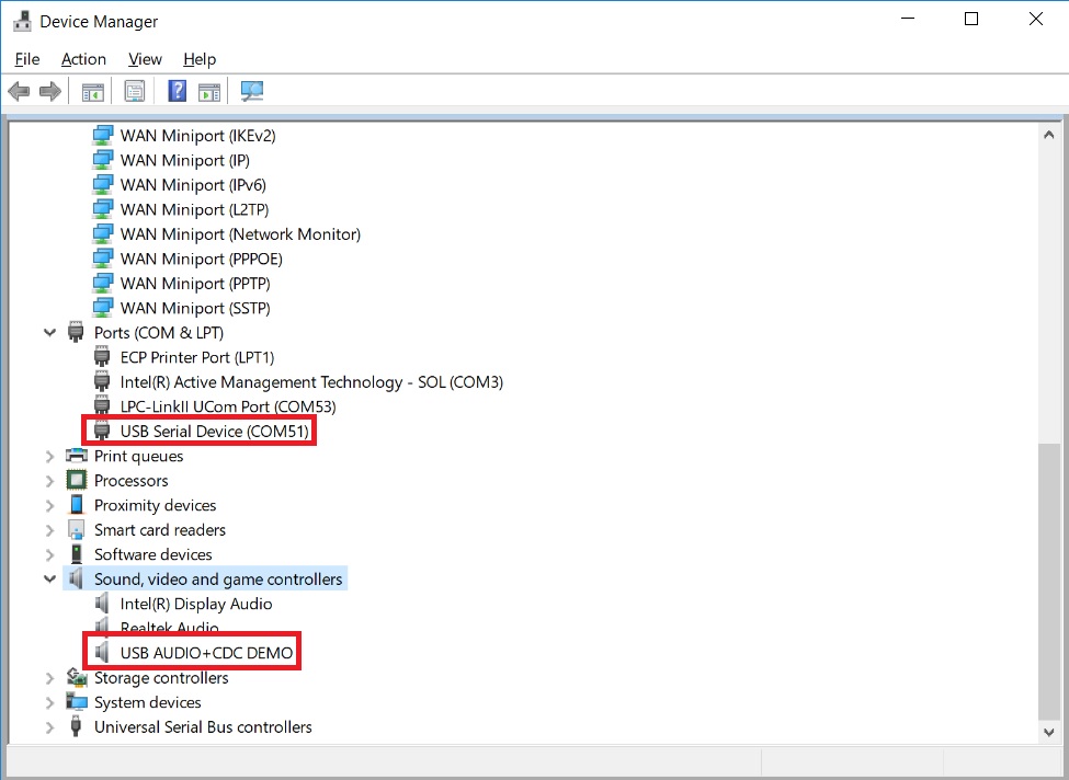 The device enumerated in the device manager