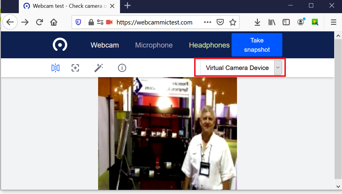 Online camera test tool