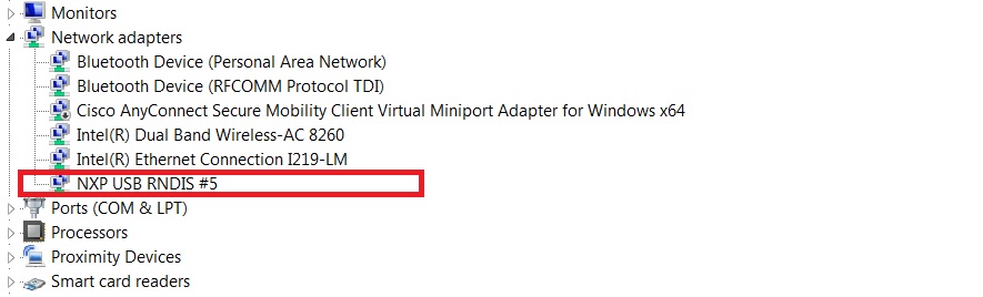 Virtual NIC in device manager