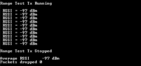 TX device CLI messages