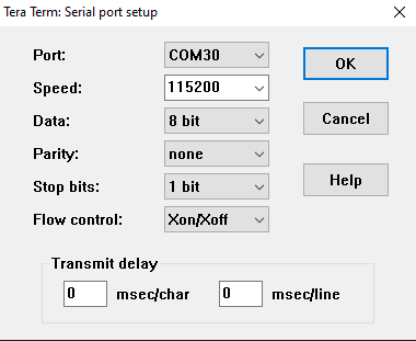 Setting the baud rate