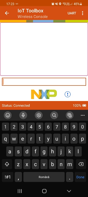 Wireless UART working in Connected mode