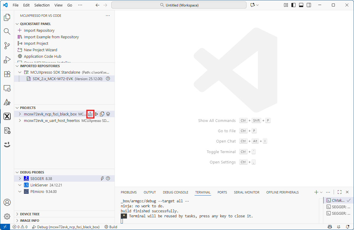 Building the Wireless UART Host FreeRTOS application