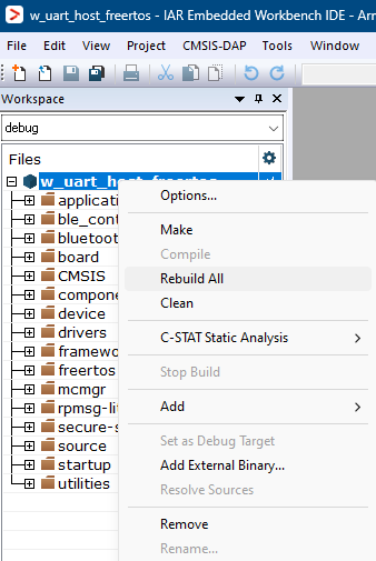 Build Wireless Uart Host application