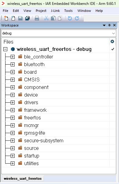 Wireless UART - IAR workspace
