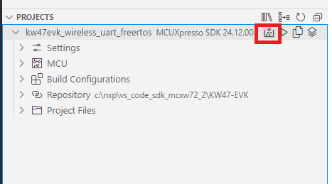 Building the Wireless UART FreeRTOS application
