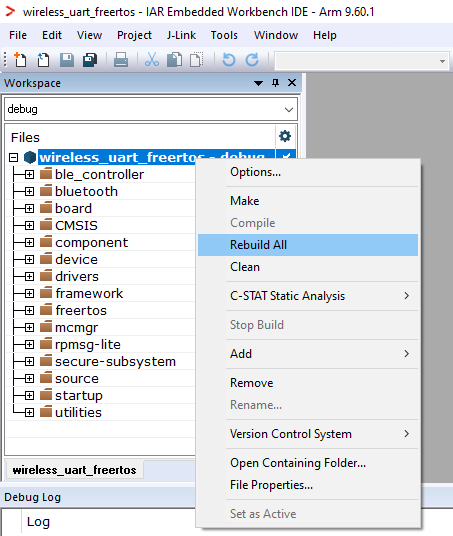 Build Wireless UART application