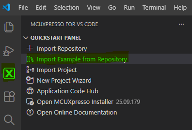 Import MCUXpresso SDK Example
