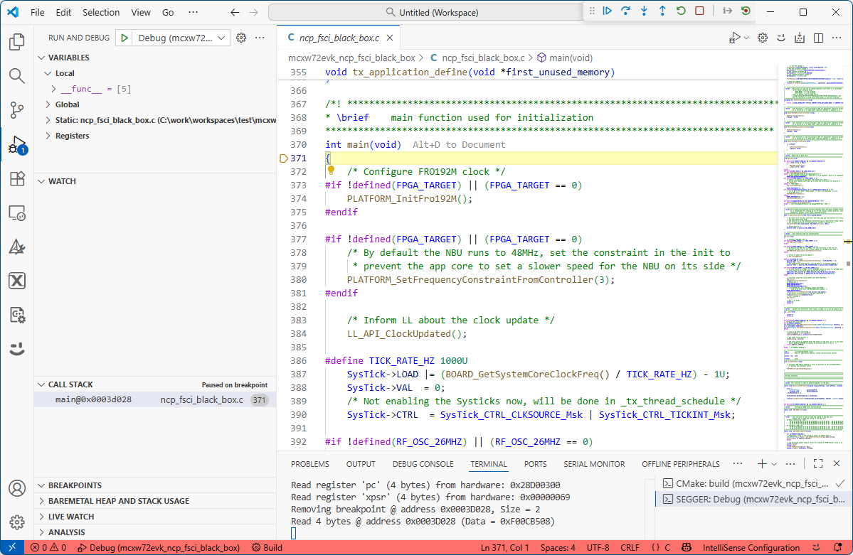 Running the NCP FSCI Black Box ThreadX application