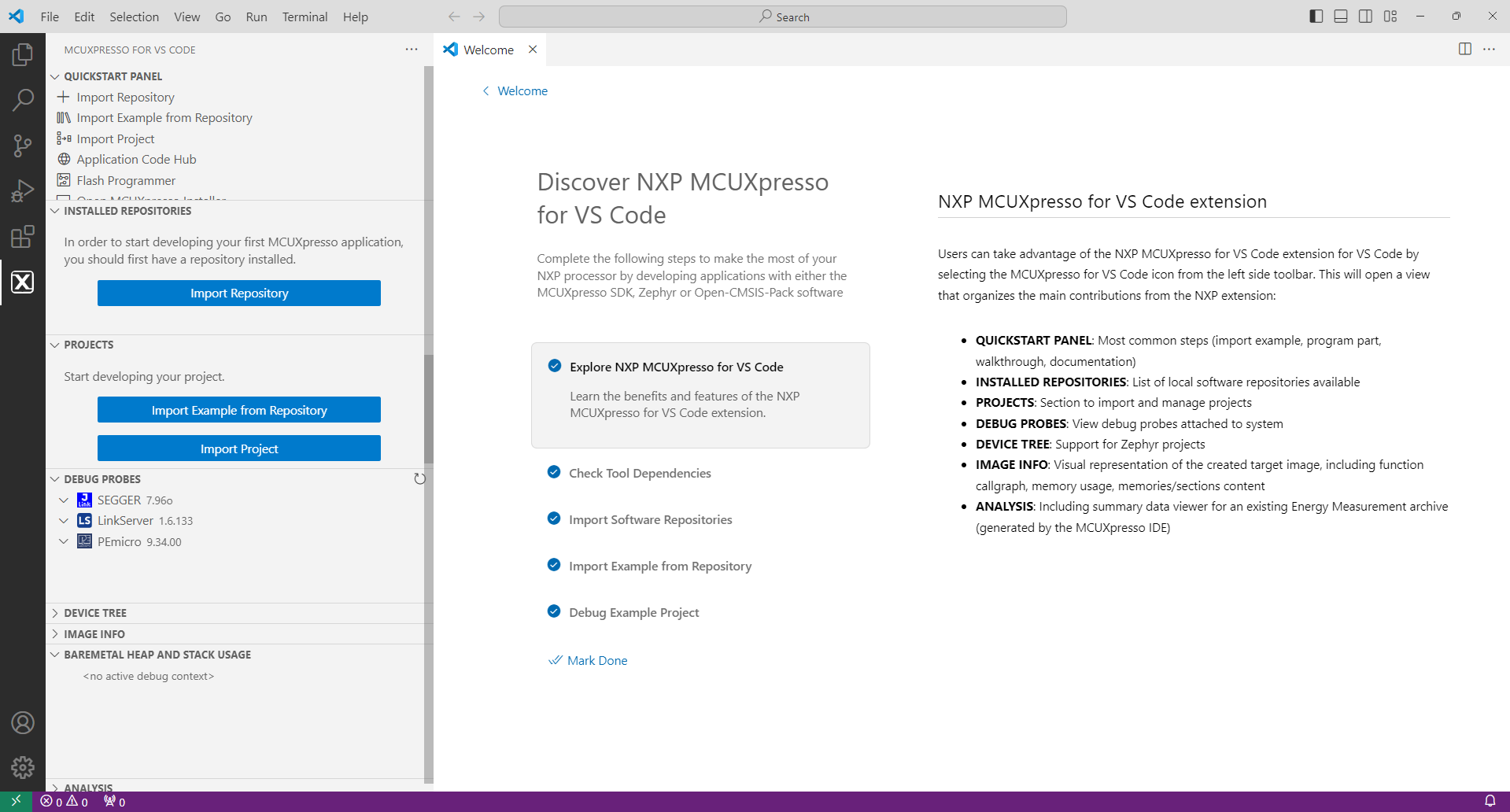 MCUXpresso for Visual Studio Code extension