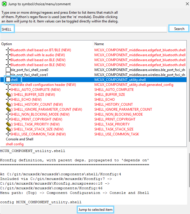 Jump to Shell Component