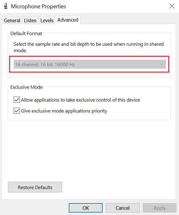 Recorder advanced info