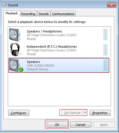 Set default