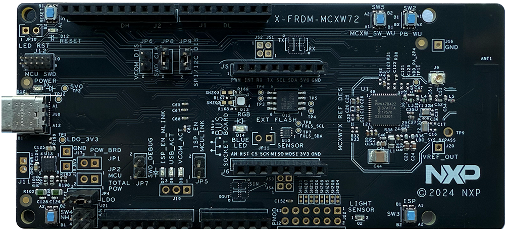 FRDM-MCXW72 board