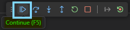 Continue debugging